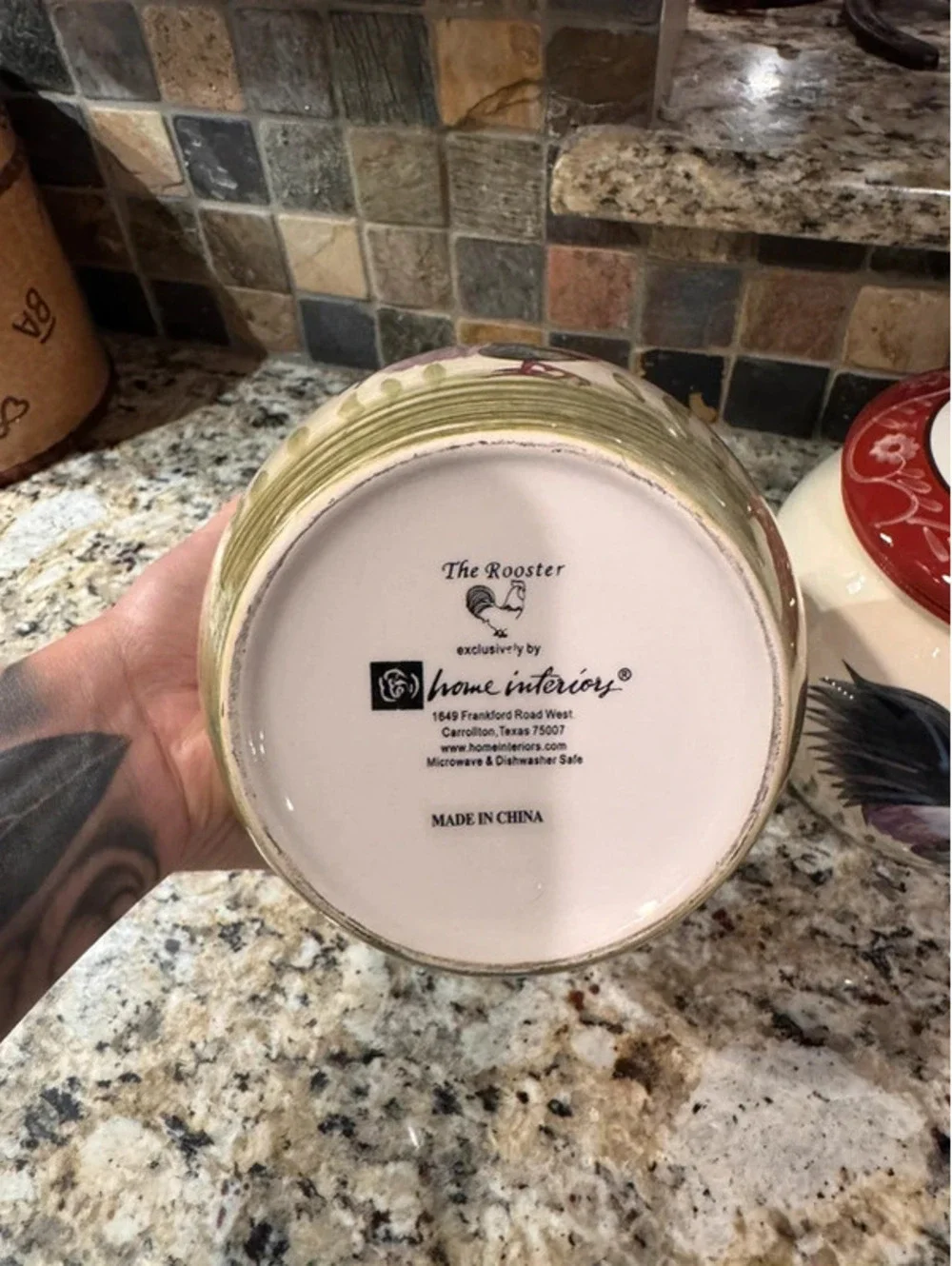 HOMCO rooster canister set